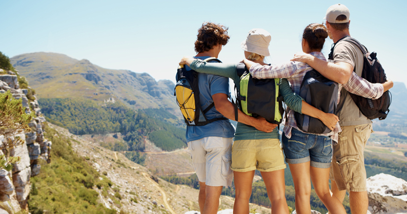 Group of backpackers