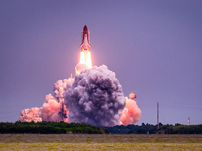 Space shuttle at Cape Canaveral in Florida