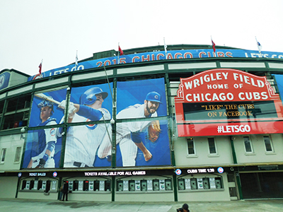 Wrigley Field baseball park in Chicago